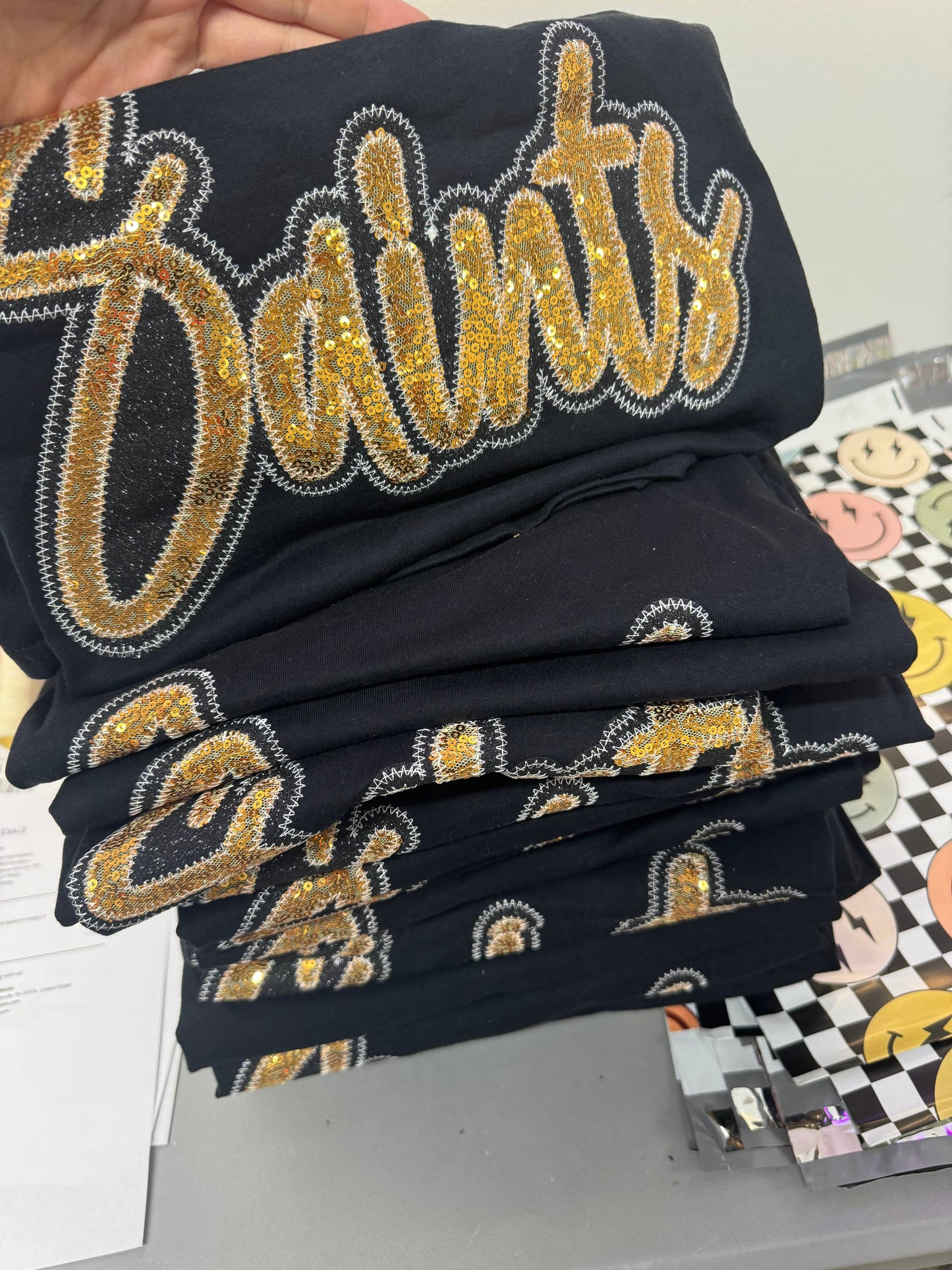 Game Day Custom School Spirit Wear Real Sequins Sweatshirt