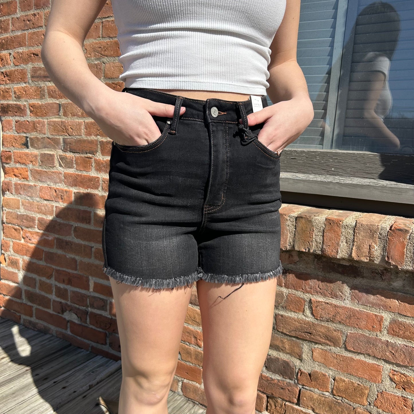 Judy Blue High Waisted Tummy Control Black Shorts