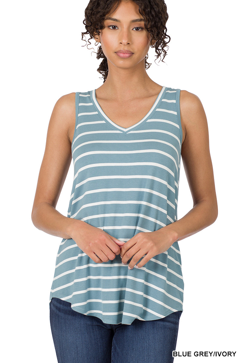 Blue/Grey Stripe Tank