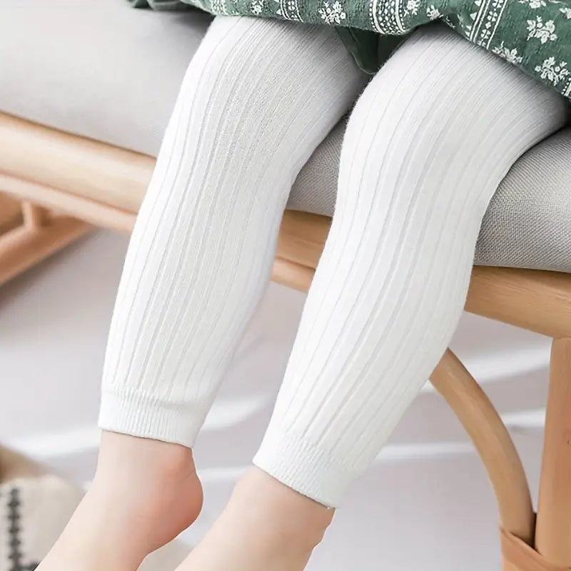 Little Girls Ribbed Leggings