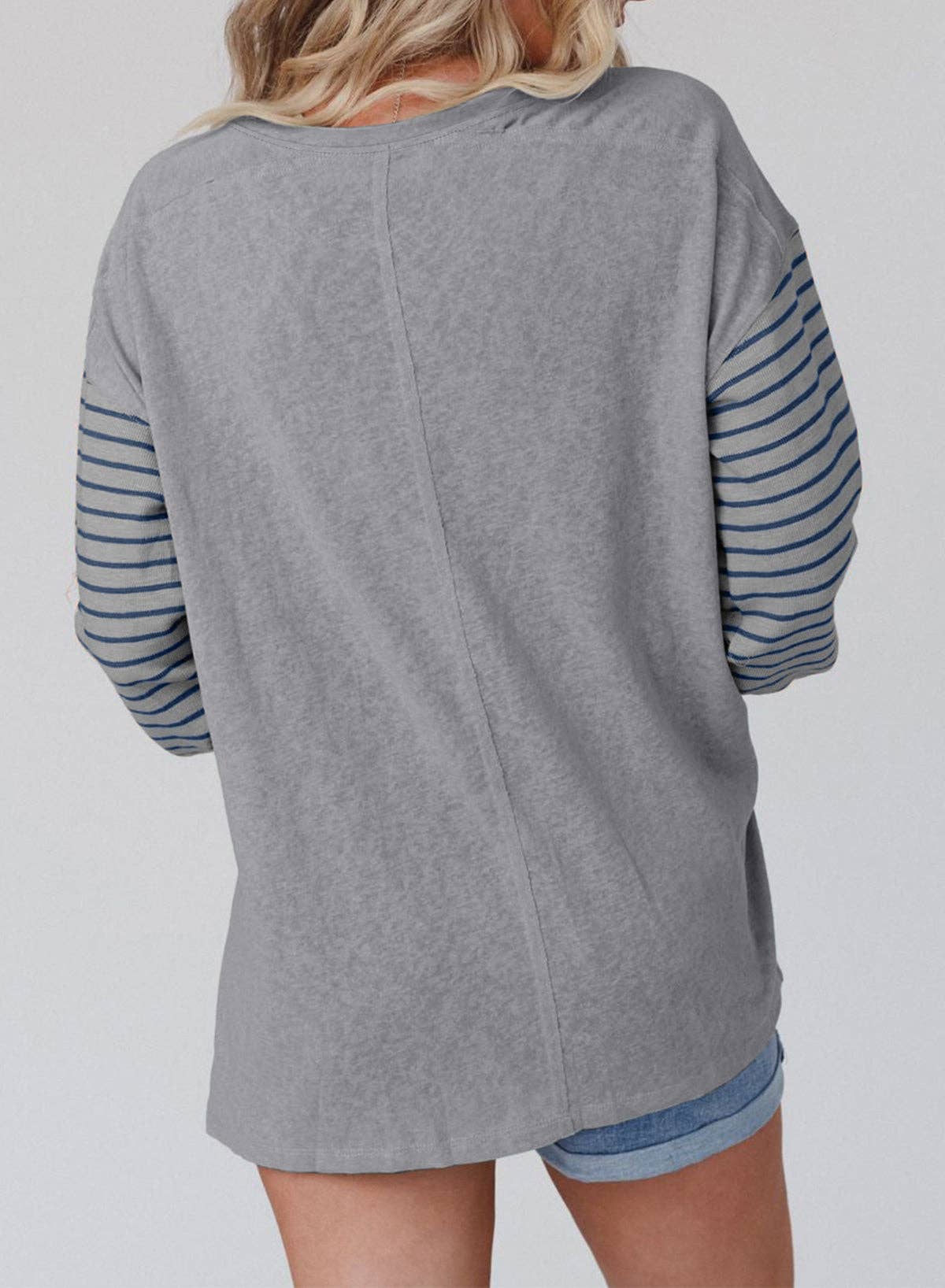 Team Spirit Striped Top - Faded Sage