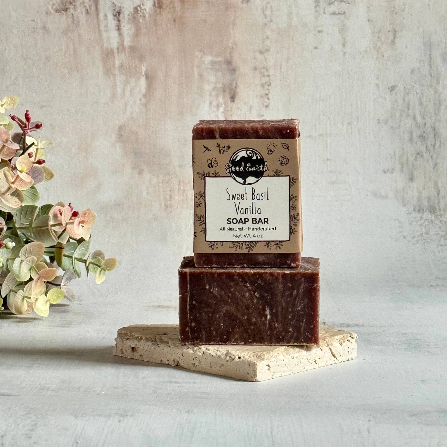 Sweet Basil Vanilla Handmade Soap Bar