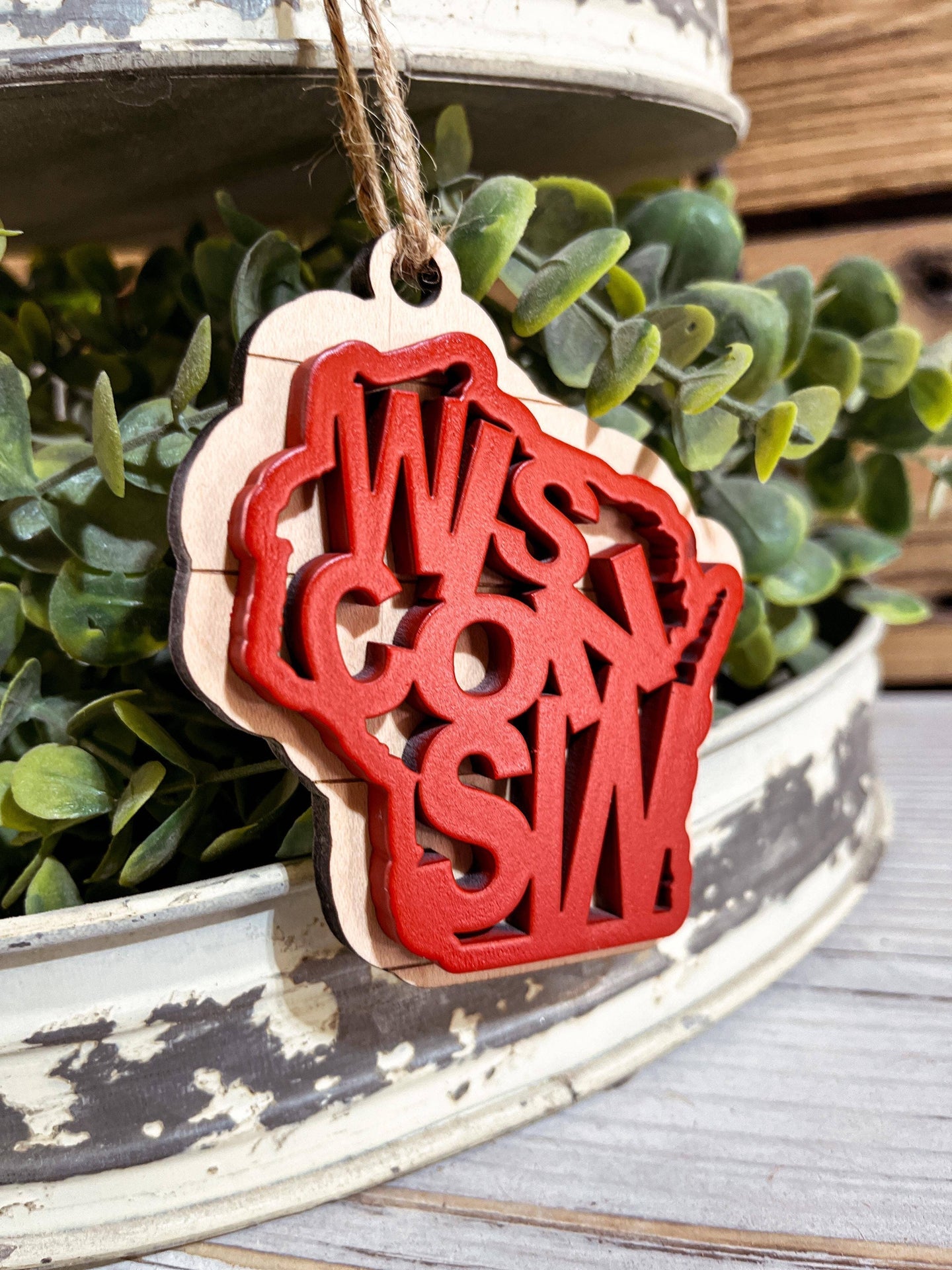 Wisconsin Christmas Ornament