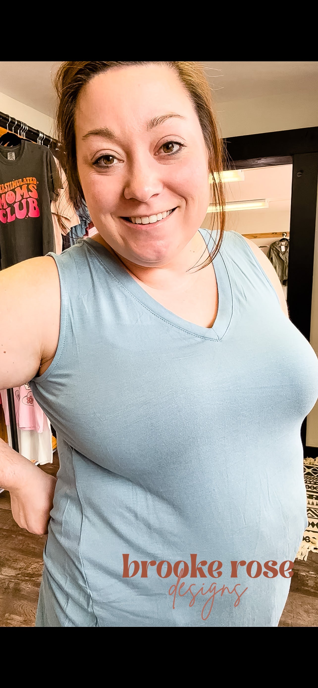 Sleeveless V-neck Top