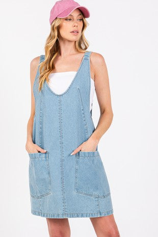 Denim High Roller Skirtall Dress
