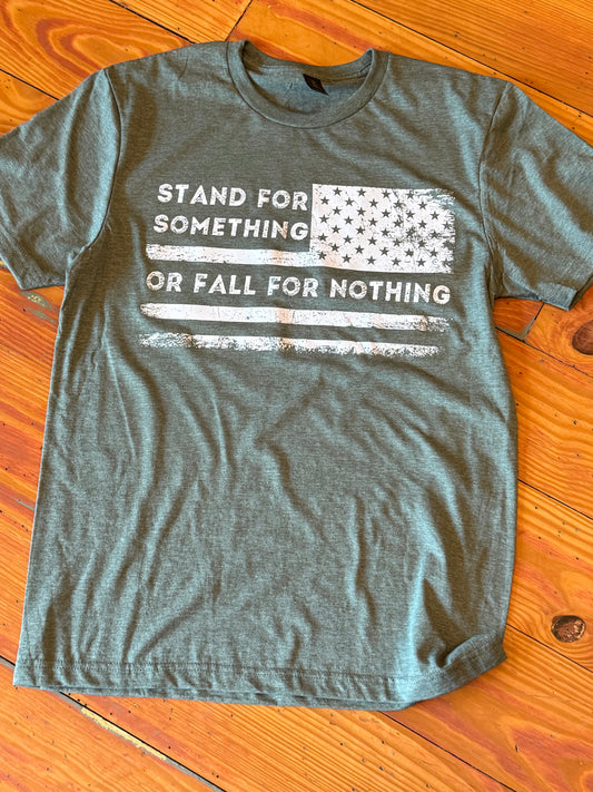 Stand for something flag tshirt