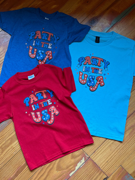 Party in the USA Kids tshirt