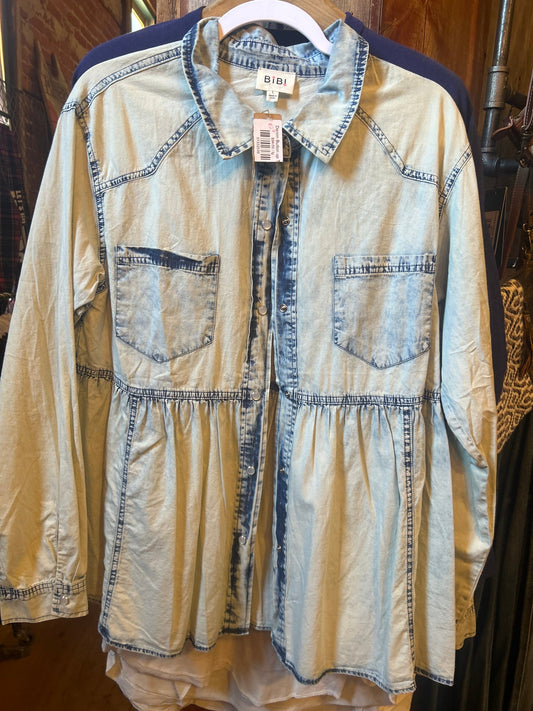 Denim Button up Top