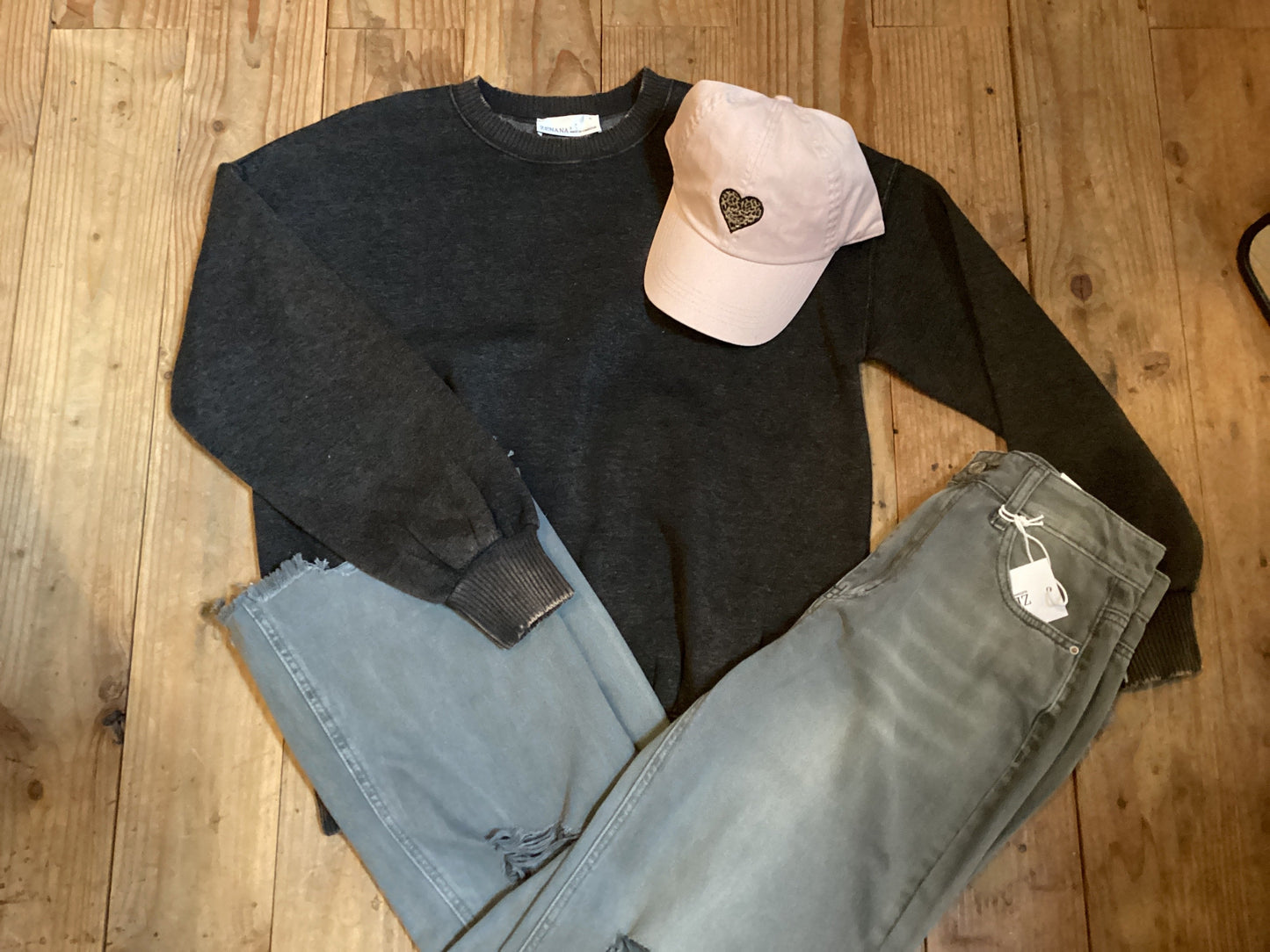 ASH BLACK OVERSIZED PULLOVER