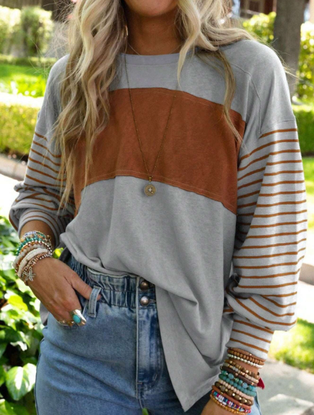 Team Spirit Striped Top - Faded Sage