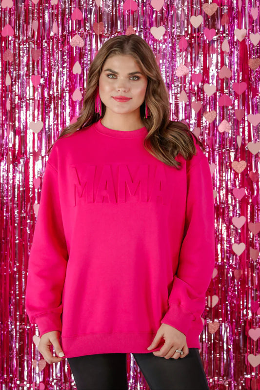 Mama Embossed Crewneck
