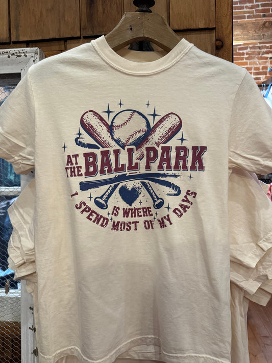 Baseball park tee
