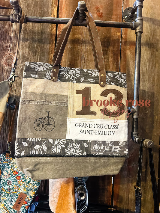French Countryside Lucky 13 Patchwork tote