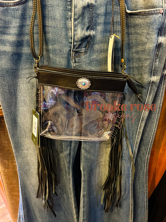 Azura Clear Bag in Ebony