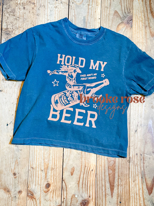 Hold My Beer crop tshirt