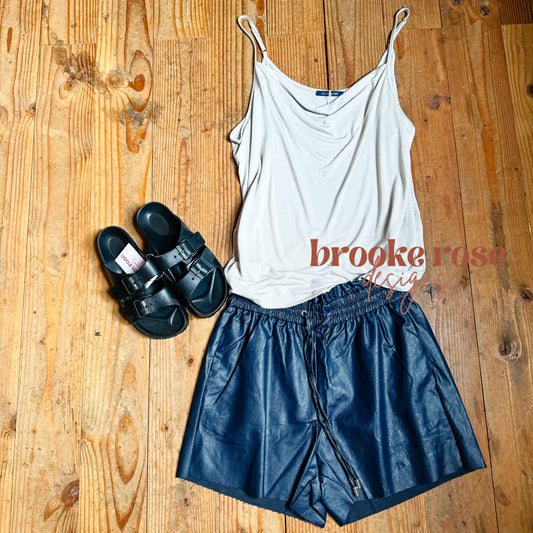 Zenana Faux leather Shorts