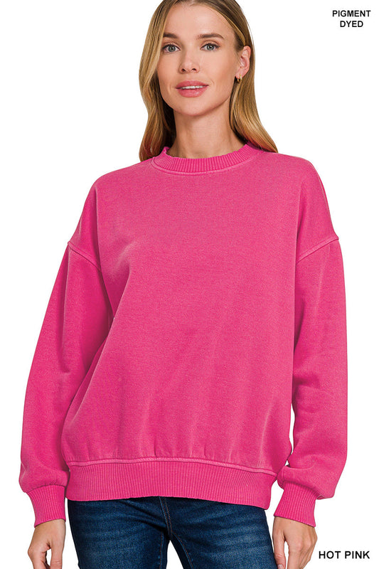 Hot Pink Oversized Pullover