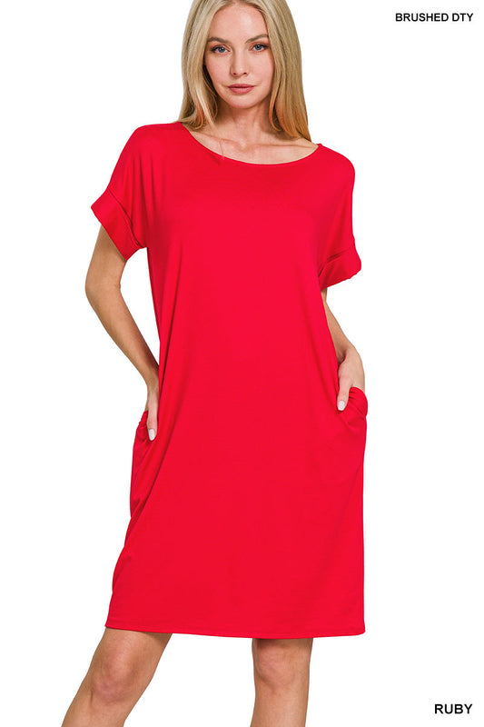 Ruby Rolled Short Sleeve Dress