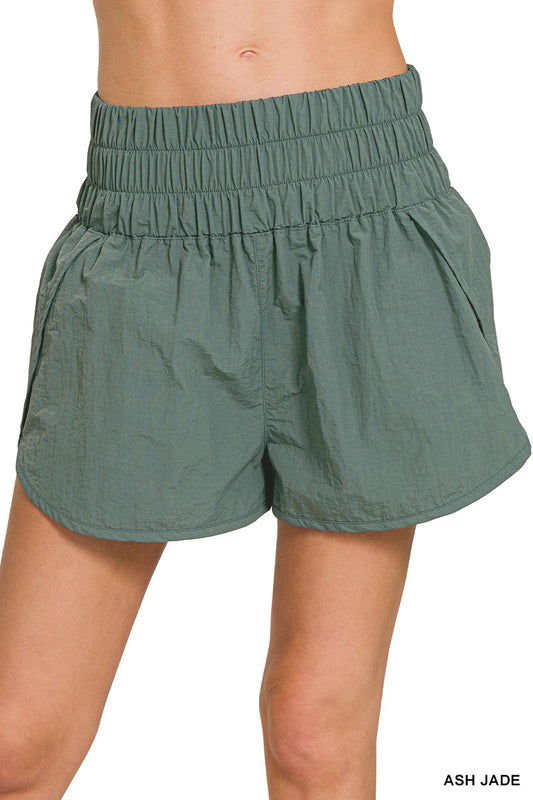 Ash Jade Windbreaker Shorts