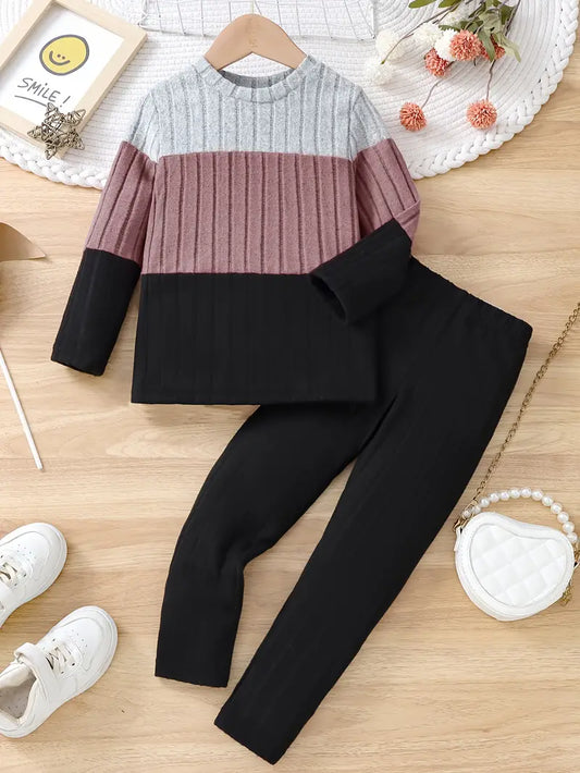 Girls 2pc ribbed set